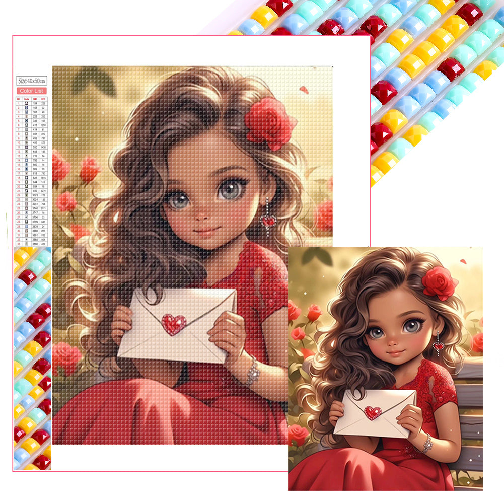 Diamond Painting - Full Square - Valentine's Day Love Letter (40*50CM)