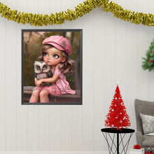 Load image into Gallery viewer, Diamond Painting - Full Square - girl holding pet (40*50CM)
