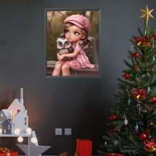Load image into Gallery viewer, Diamond Painting - Full Square - girl holding pet (40*50CM)
