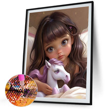 Load image into Gallery viewer, Diamond Painting - Full Square - girl holding pet (40*50CM)
