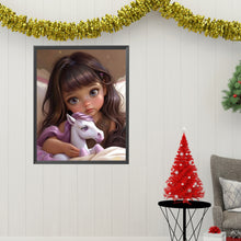 Load image into Gallery viewer, Diamond Painting - Full Square - girl holding pet (40*50CM)
