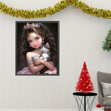 Load image into Gallery viewer, Diamond Painting - Full Square - girl holding pet (40*50CM)
