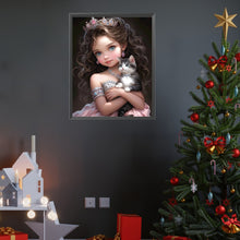 Load image into Gallery viewer, Diamond Painting - Full Square - girl holding pet (40*50CM)
