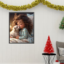 Load image into Gallery viewer, Diamond Painting - Full Square - girl holding pet (40*50CM)
