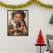 Load image into Gallery viewer, Diamond Painting - Full Square - girl holding pet (40*50CM)
