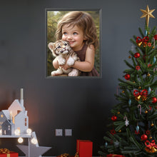 Load image into Gallery viewer, Diamond Painting - Full Square - girl holding pet (40*50CM)
