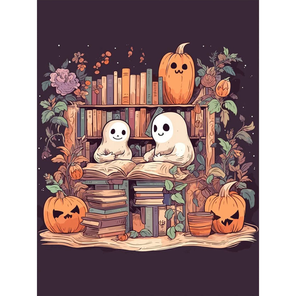 Diamond Painting - Full Round - The little ghost of learning (30*40CM)
