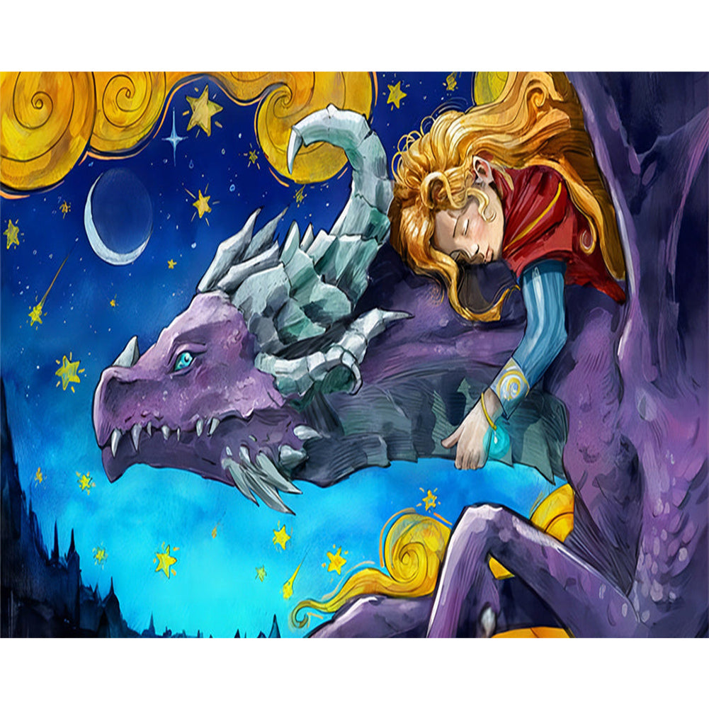 Diamond Painting - Full Round - Prince and Dragon (50*40CM)