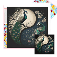 Load image into Gallery viewer, Diamond Painting - Full Square - Yin Yang Peacock (35*35CM)
