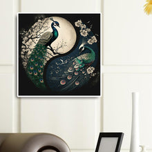 Load image into Gallery viewer, Diamond Painting - Full Square - Yin Yang Peacock (35*35CM)
