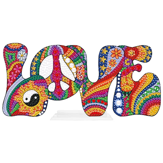 Single-Sided Love Letter Diamond Painting Desktop Ornaments Kit for Office Decor