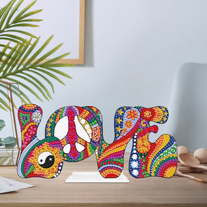 Single-Sided Love Letter Diamond Painting Desktop Ornaments Kit for Office Decor