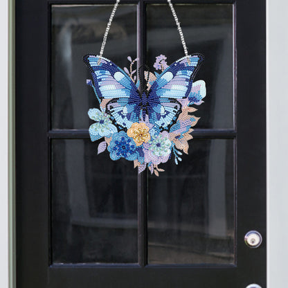 Handmade Acrylic Butterfly 5D DIY Diamond Painting Dots Pendant for Office Decor