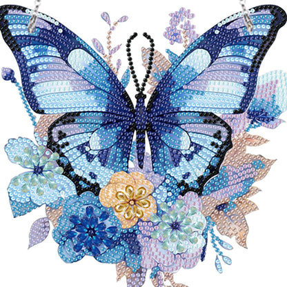 Handmade Acrylic Butterfly 5D DIY Diamond Painting Dots Pendant for Office Decor