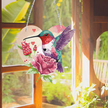 Load image into Gallery viewer, Acrylic Bird Single-Side 5D DIY Diamond Painting Dot Pendant Garden Window Decor
