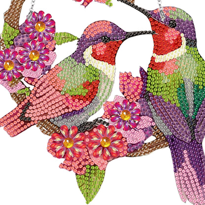 Acrylic Bird Single-Side 5D DIY Diamond Painting Dot Pendant Garden Window Decor