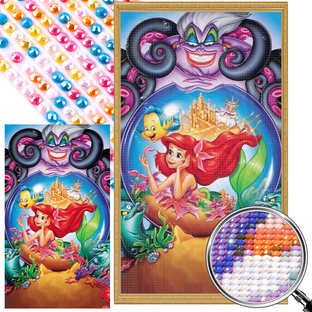 AB Diamond Painting - Full Round - mermaid ariel (40*70CM)