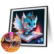 Load image into Gallery viewer, Diamond Painting - Full Round - little blue dinosaur (30*30CM)
