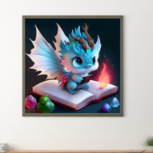 Load image into Gallery viewer, Diamond Painting - Full Round - little blue dinosaur (30*30CM)
