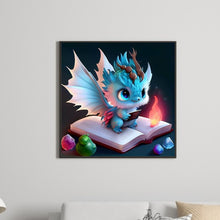 Load image into Gallery viewer, Diamond Painting - Full Round - little blue dinosaur (30*30CM)

