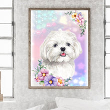 Load image into Gallery viewer, Diamond Painting - Full Round - little white dog (30*40CM)

