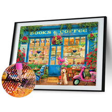 Load image into Gallery viewer, Diamond Painting - Full Round - books and coffee (40*30CM)
