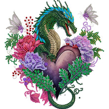 Load image into Gallery viewer, Diamond Painting - Partial Special Shaped - circling dragon (30*30CM)
