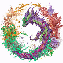 Load image into Gallery viewer, Diamond Painting - Partial Special Shaped - circling dragon (30*30CM)
