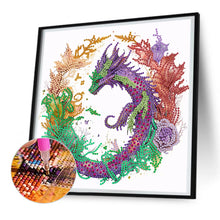 Load image into Gallery viewer, Diamond Painting - Partial Special Shaped - circling dragon (30*30CM)
