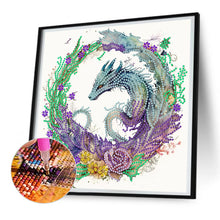 Load image into Gallery viewer, Diamond Painting - Partial Special Shaped - circling dragon (30*30CM)
