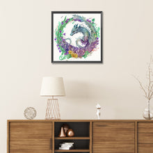 Load image into Gallery viewer, Diamond Painting - Partial Special Shaped - circling dragon (30*30CM)
