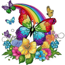 Load image into Gallery viewer, Diamond Painting - Partial Special Shaped - rainbow butterfly (30*30CM)
