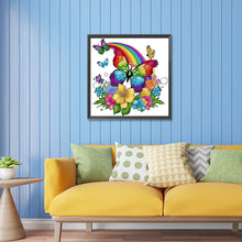 Load image into Gallery viewer, Diamond Painting - Partial Special Shaped - rainbow butterfly (30*30CM)
