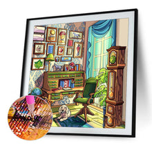 Load image into Gallery viewer, Diamond Painting - Full Round - The puppy and the corner of the cabin (40*40CM)

