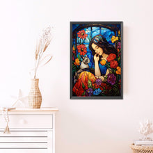 Load image into Gallery viewer, Diamond Painting - Full Round - Flowers, girls and cats (40*60CM)
