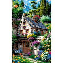 Load image into Gallery viewer, Diamond Painting - Full Round - Flowers and hut (40*65CM)
