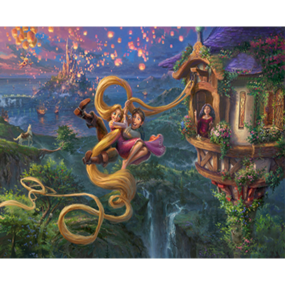 Diamond Painting - Full Round - Long Hair Princess (50*40CM)