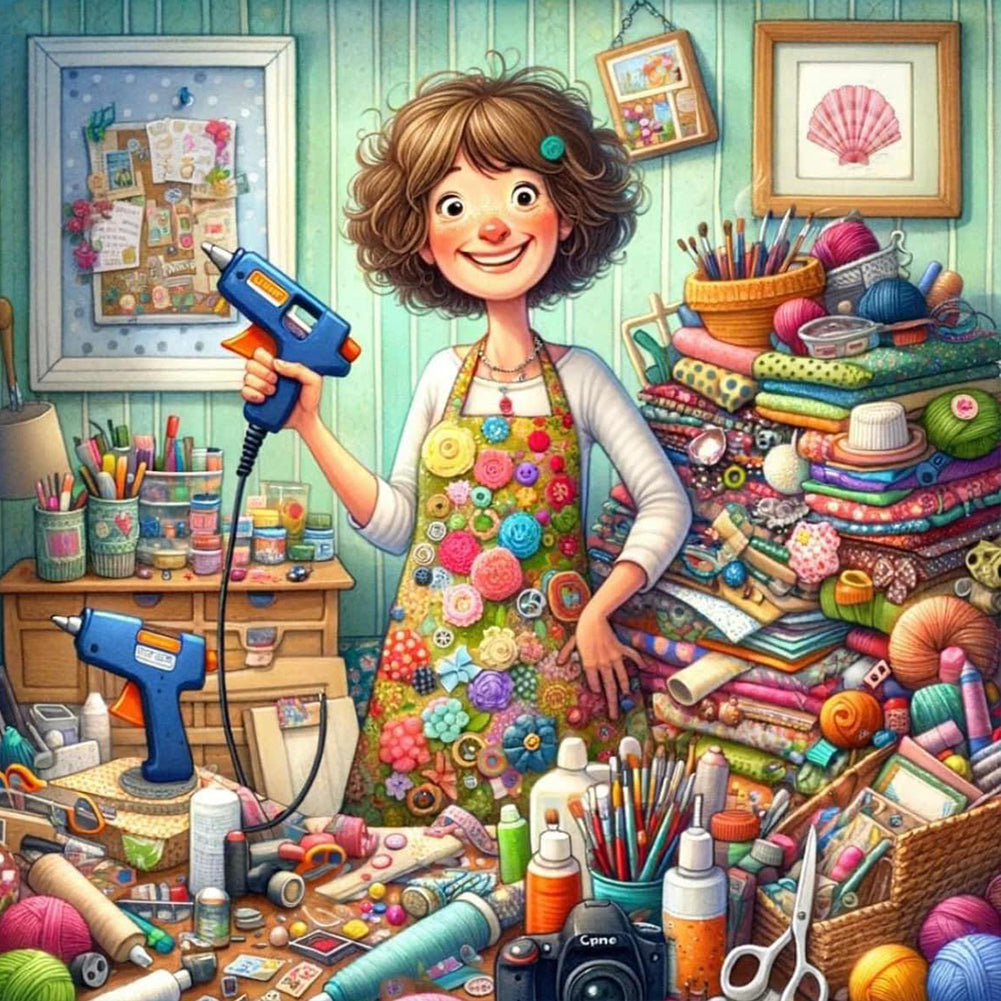 Diamond Painting - Full Round - Sewing begins (50*50CM)