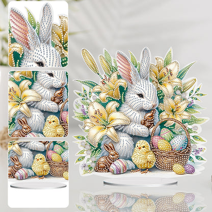 Easter Cute Rabbit Egg Special Shape 5D Diamond Painting Tabletop Kit (LL140)