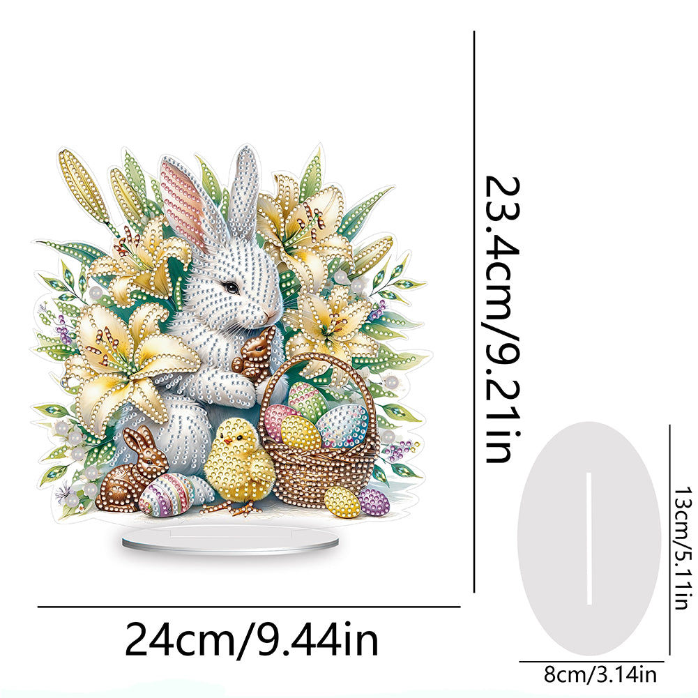 Easter Cute Rabbit Egg Special Shape 5D Diamond Painting Tabletop Kit (LL140)