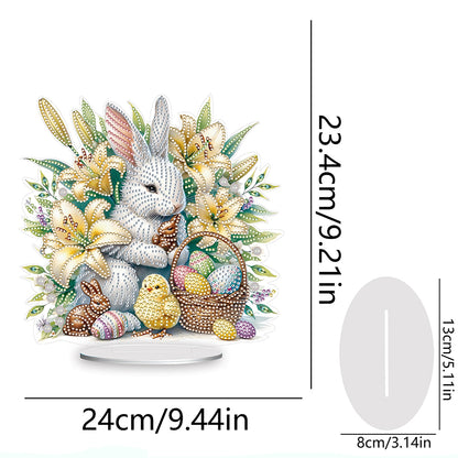 Easter Cute Rabbit Egg Special Shape 5D Diamond Painting Tabletop Kit (LL140)