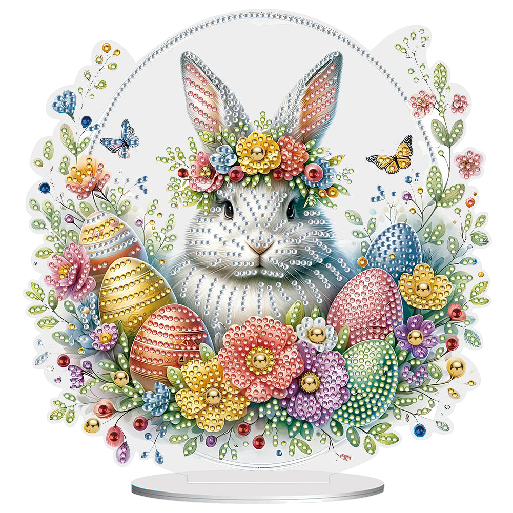Easter Cute Rabbit Egg Special Shape 5D Diamond Painting Tabletop Kit (LL141)