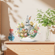 Load image into Gallery viewer, Special Shape Easter Rabbit Egg Flower Desktop Diamond Art Home Decor (LL142)
