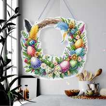 Load image into Gallery viewer, Single Sided Easter Wreath Cute Diamond Art Hanging Pendant Wall Decor (Bowknot)
