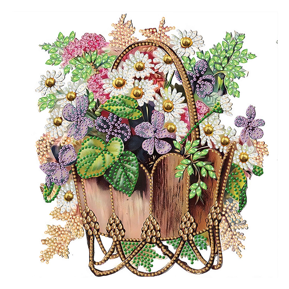 Diamond Painting - Partial Special Shaped - flower basket (30*30CM)