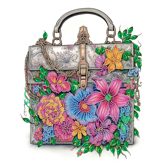Diamond Painting - Partial Special Shaped - flower bag (30*40CM)