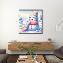 Load image into Gallery viewer, Diamond Painting - Full Round - Snowman in colorful clothes (30*30CM)
