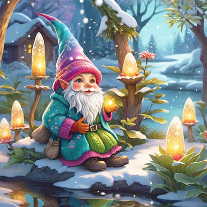 Diamond Painting - Full Round - fairy tale town gnome (30*30CM)
