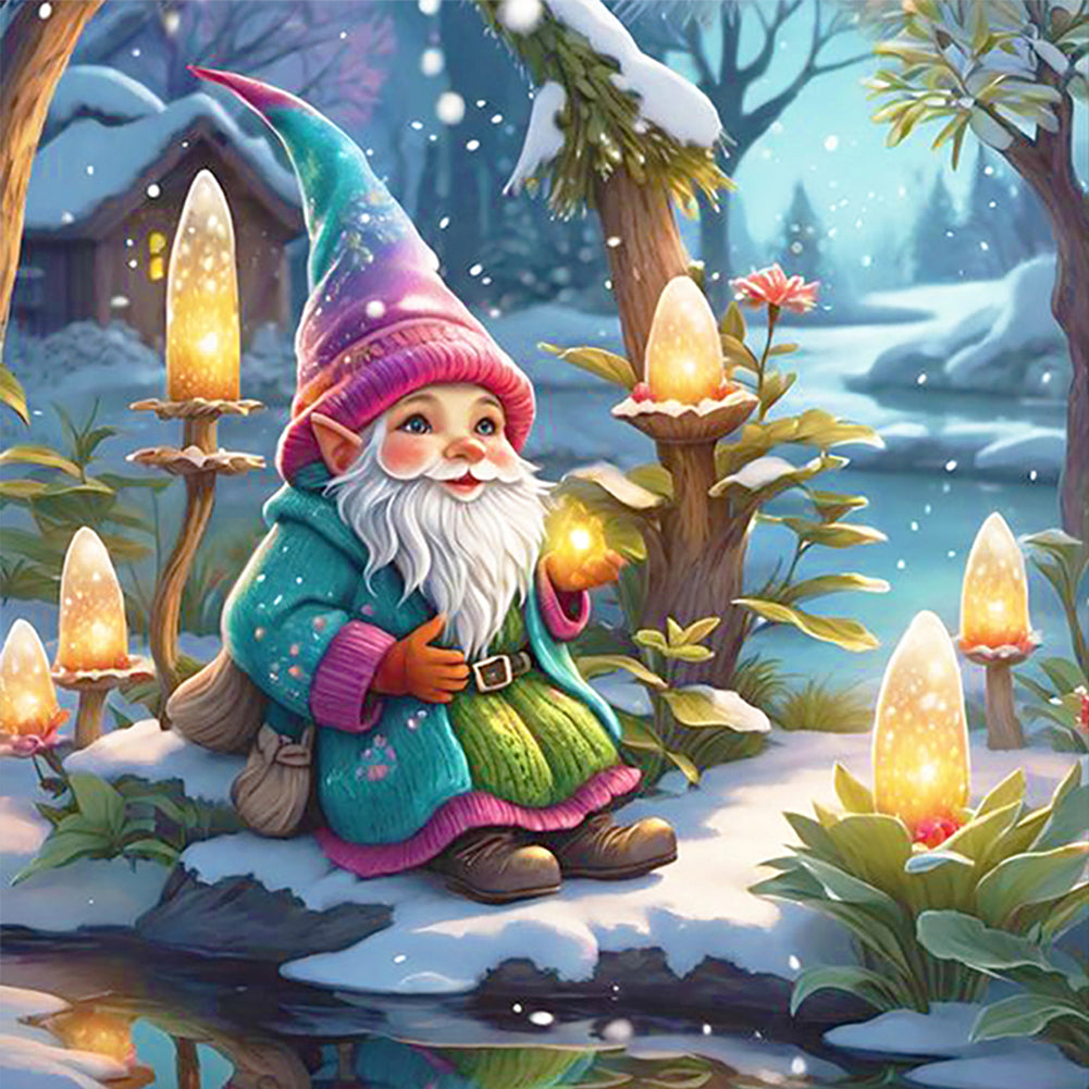 Diamond Painting - Full Round - fairy tale town gnome (30*30CM)