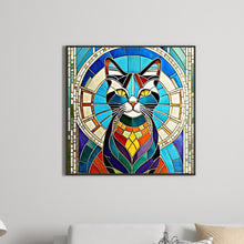 Load image into Gallery viewer, Diamond Painting - Full Round - mural style cat (30*30CM)
